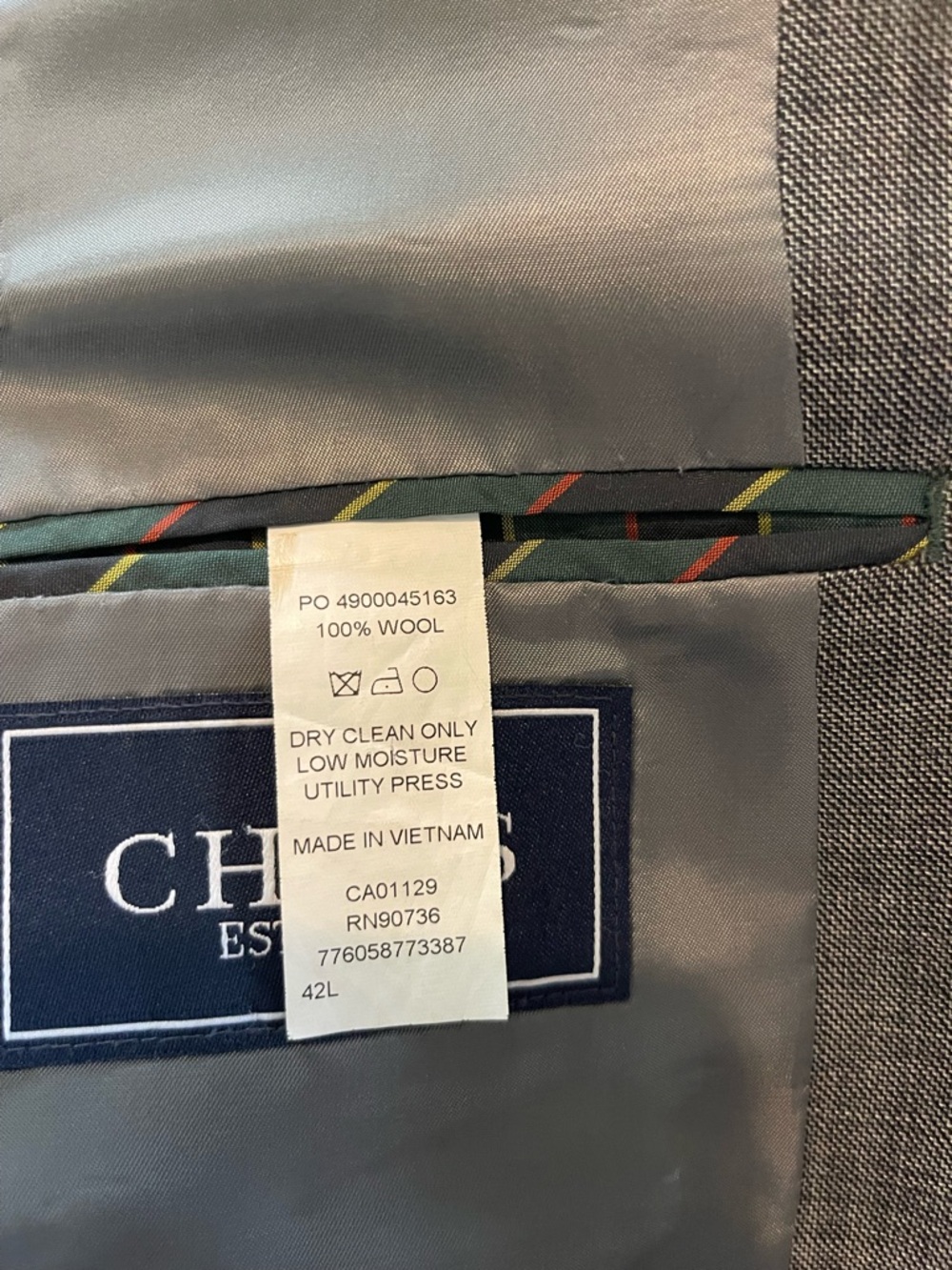 Chaps Gray Two-Button 2pc Suit - Picture 4 of 10